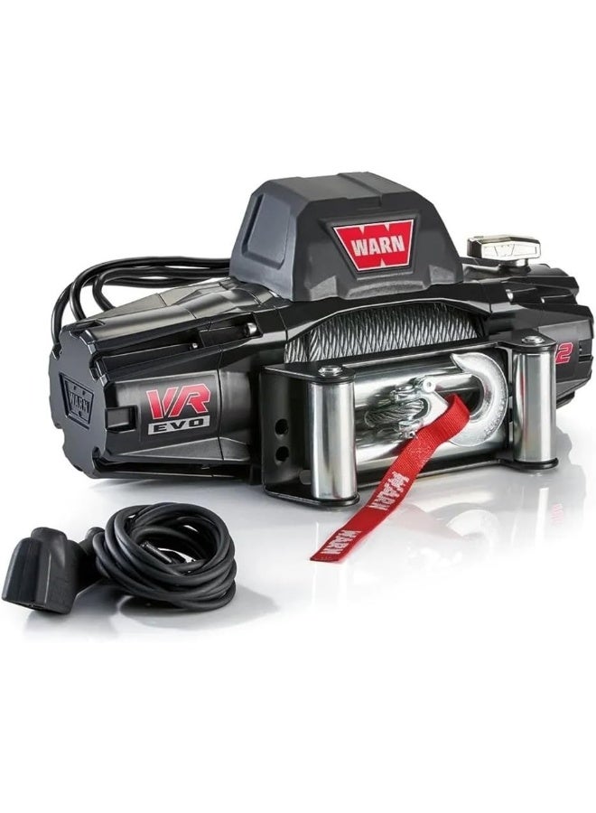 WARN وارن في آر إيفو 12، ونش بسعة 12,000 رطل مع حبل فولاذي وجهاز تحكم عن بعد لاسلكي، 12 فولت - Image 2