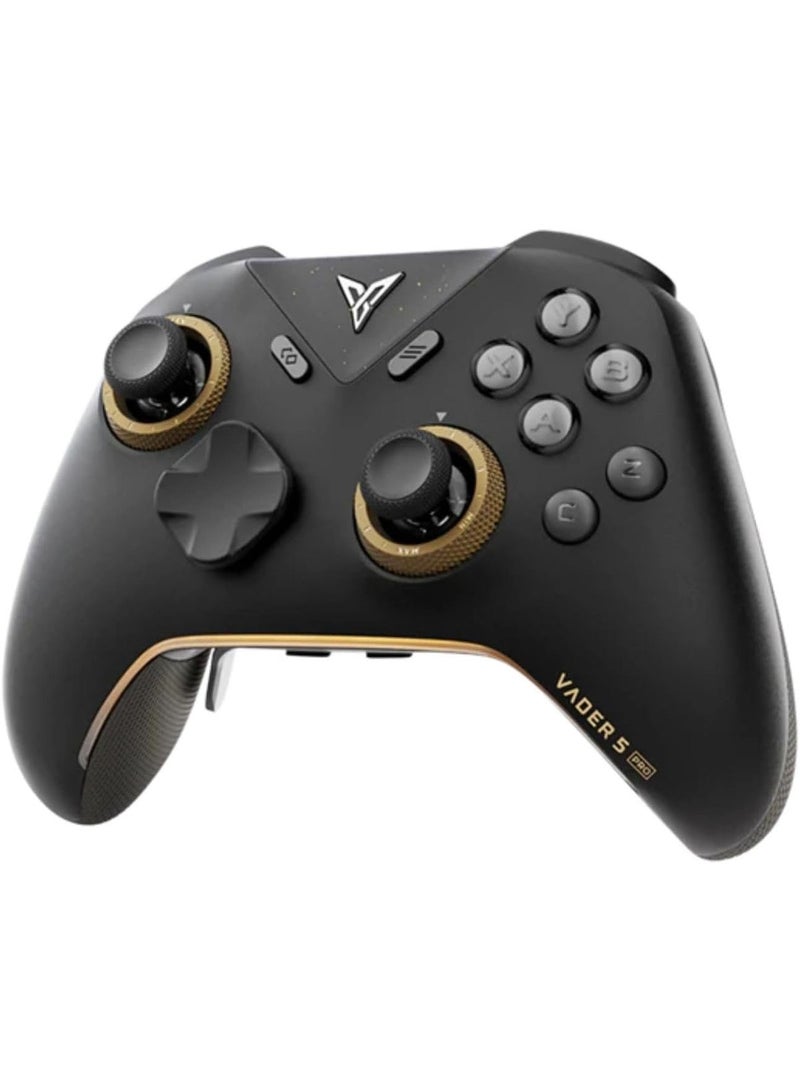 Flydigi Vader 5 Pro Wireless Controller for PC/Switch/Mobile (Not compatible with Xbox/PlayStation), Hall Effect Joysticks, Linear and Precision Control Buttons, 1000Hz Response Rate, 8 Programmable Buttons, ABXY Mechanical Buttons, Black - Image 1