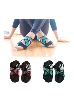 NIBEMINENT Women's Non-slip Fitness Dance Pilates Socks Professional Indoor Yoga Shoes 20 x 10 20cm  - Image 2