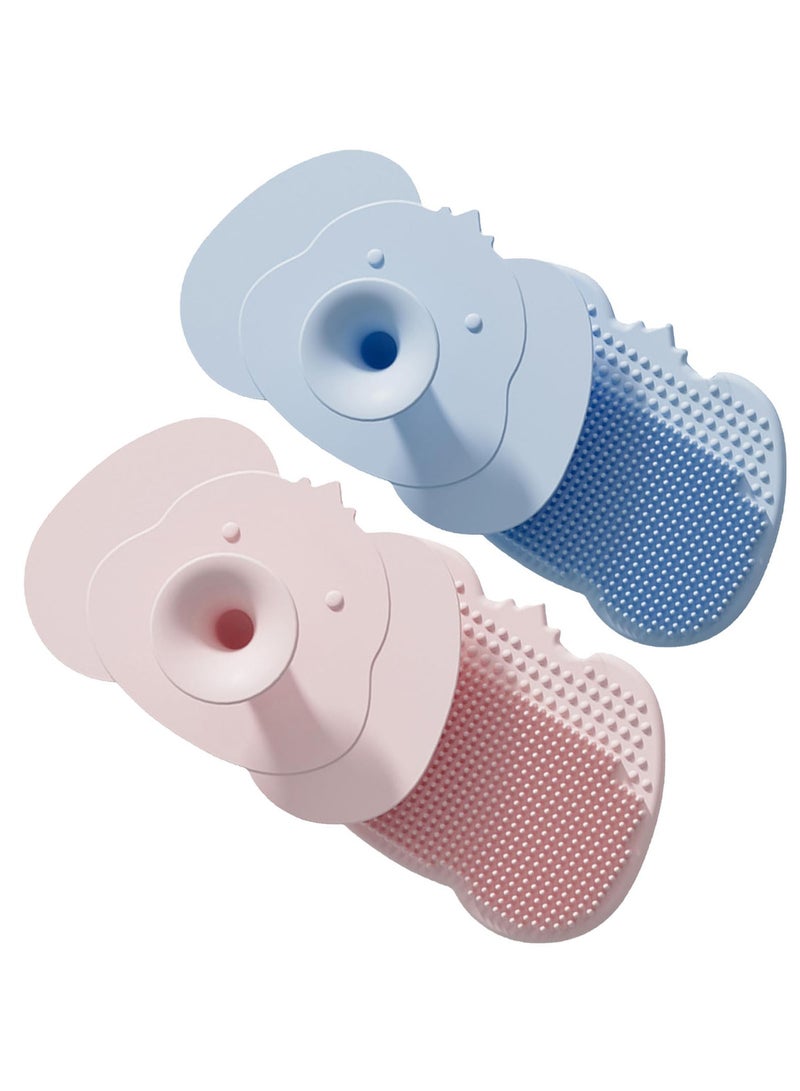 دوميني فرشاة شعر للأطفال الصغار، فرشاة استحمام للأطفال، فرشاة تدليك فروة الرأس، فرشاة شامبو، مشط لغطاء المهد، قابلة للامتصاص، سهلة التجفيف - Image 1