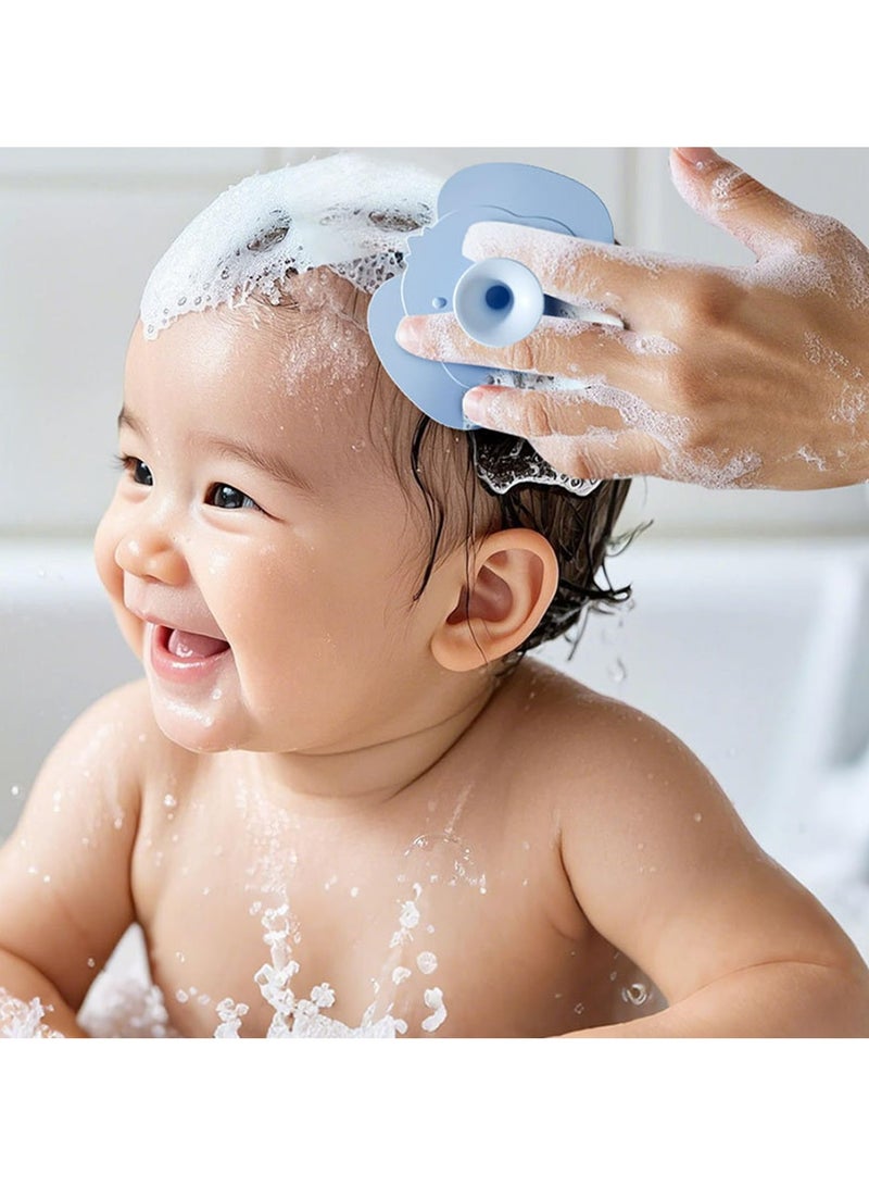 دوميني فرشاة شعر للأطفال الصغار، فرشاة استحمام للأطفال، فرشاة تدليك فروة الرأس، فرشاة شامبو، مشط لغطاء المهد، قابلة للامتصاص، سهلة التجفيف - Image 2