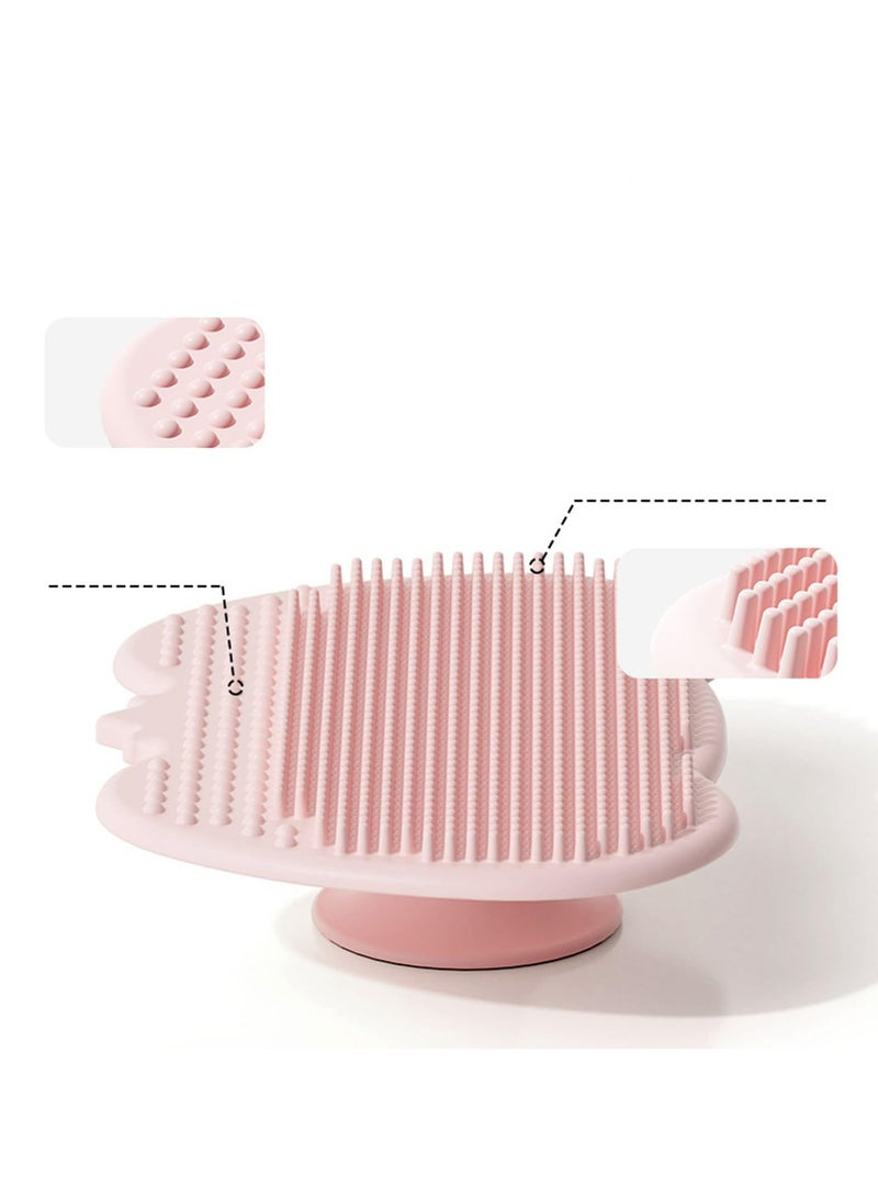 دوميني فرشاة شعر للأطفال الصغار، فرشاة استحمام للأطفال، فرشاة تدليك فروة الرأس، فرشاة شامبو، مشط لغطاء المهد، قابلة للامتصاص، سهلة التجفيف - Image 4