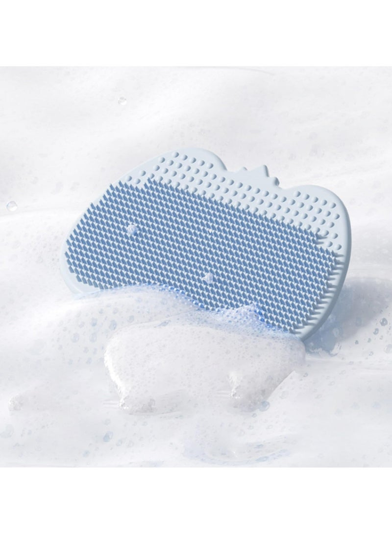 دوميني فرشاة شعر للأطفال الصغار، فرشاة استحمام للأطفال، فرشاة تدليك فروة الرأس، فرشاة شامبو، مشط لغطاء المهد، قابلة للامتصاص، سهلة التجفيف - Image 5