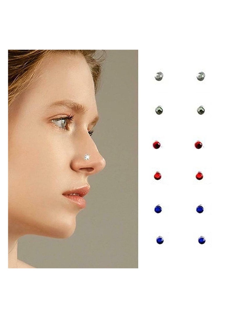 كاست ويف 24 إمرأة رجل مثقب المغناطيسي مسمار الأنف أقراط المغناطيسي كليب سطح مثقب أقراط خاتم الأنف والشفاه كليب - Image 4