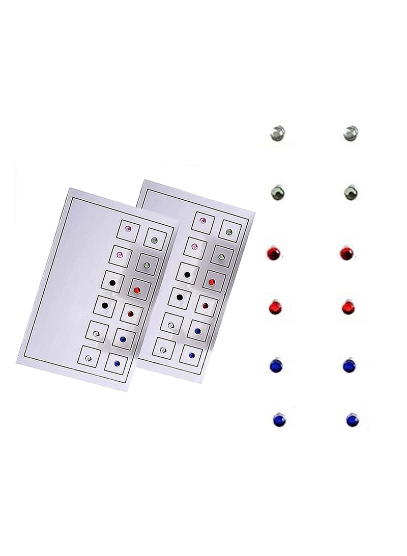 كاست ويف 24 إمرأة رجل مثقب المغناطيسي مسمار الأنف أقراط المغناطيسي كليب سطح مثقب أقراط خاتم الأنف والشفاه كليب - Image 2