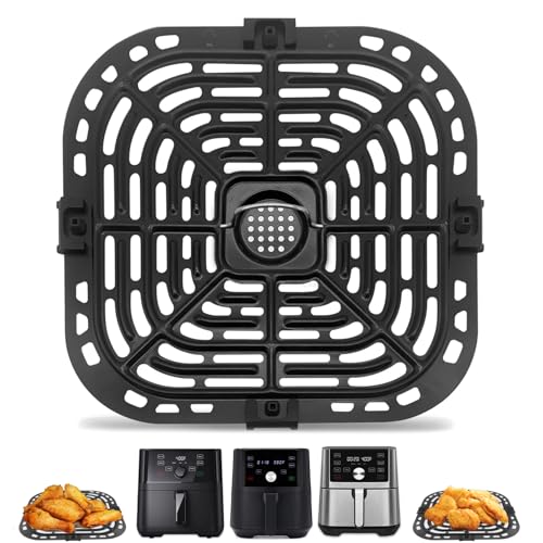 GXF GXF Air Fryer Grill Pan for Instant Pot Vortex Plus 6 in 1 57QT 6 QT Gourmia GAF735 6 QT Air Fryer Accessories Replacement Tray Rack Parts Grill Plate Crisper Plate Dishwasher Safe
