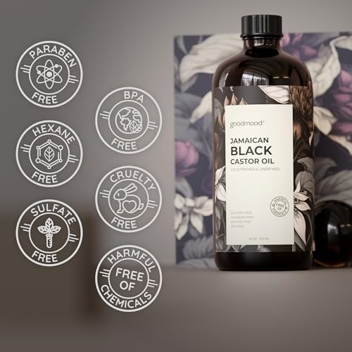GOODMOOD Jamaican Black Castor Oil, 16 oz, Organic Cold Pressed Unrefined, Pure Castor Oil for Hair Growth, Skin Care, and Belly Fat - Image 3