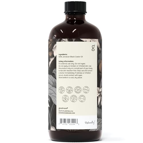 GOODMOOD Jamaican Black Castor Oil, 16 oz, Organic Cold Pressed Unrefined, Pure Castor Oil for Hair Growth, Skin Care, and Belly Fat - Image 2
