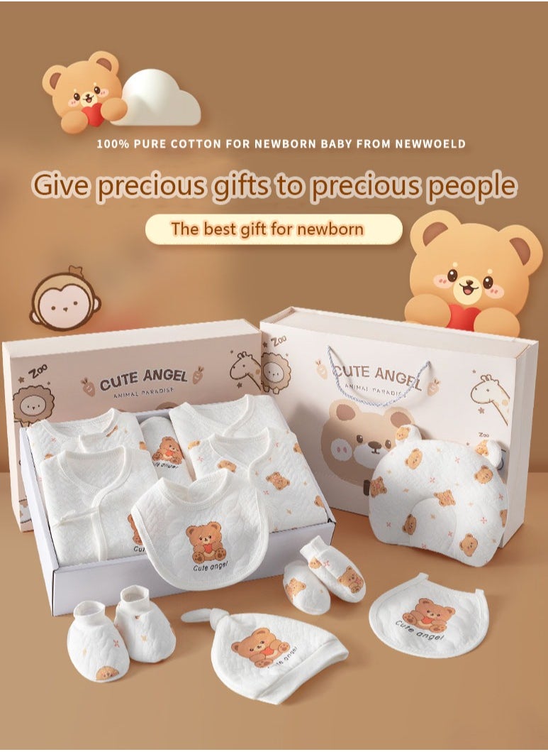 MissTiara Newborn Baby Gifts Set, 25-Piece Newborn Layette Gifts Set Baby Girl Boys Gifts Premium Cotton Baby Clothes Accessories Set Fits Newborn to 6 Months  - Image 4