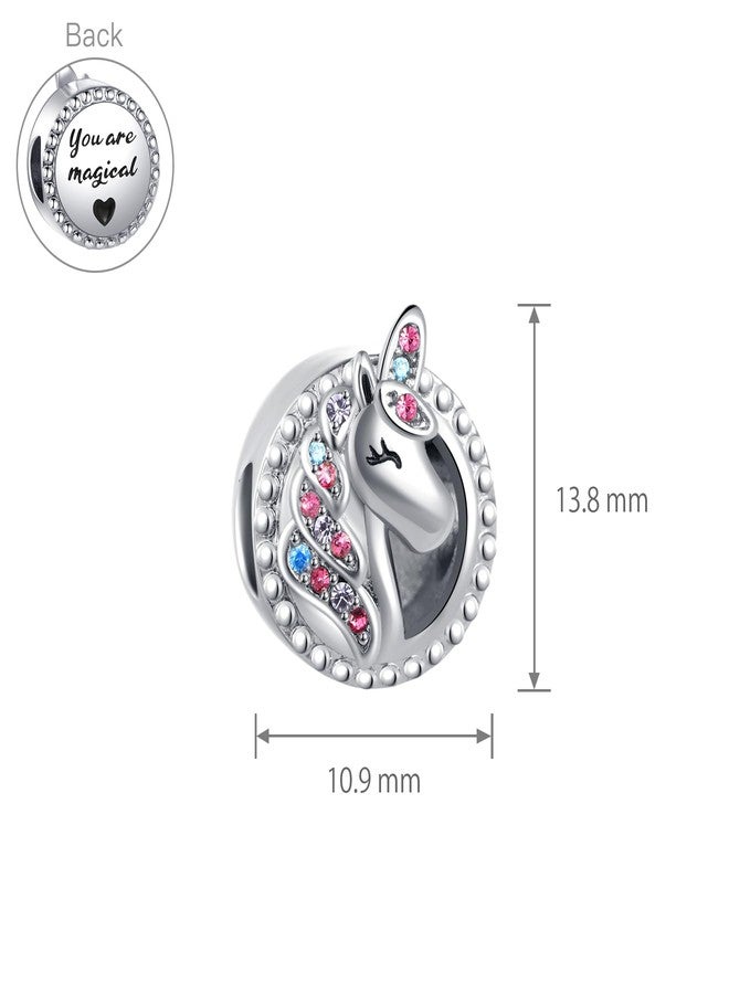 MiiFort Inspirational Quote You Are Magical Colorful Unicorn Bead Charm Compatible with Pandora Charms Bracelets - Image 5