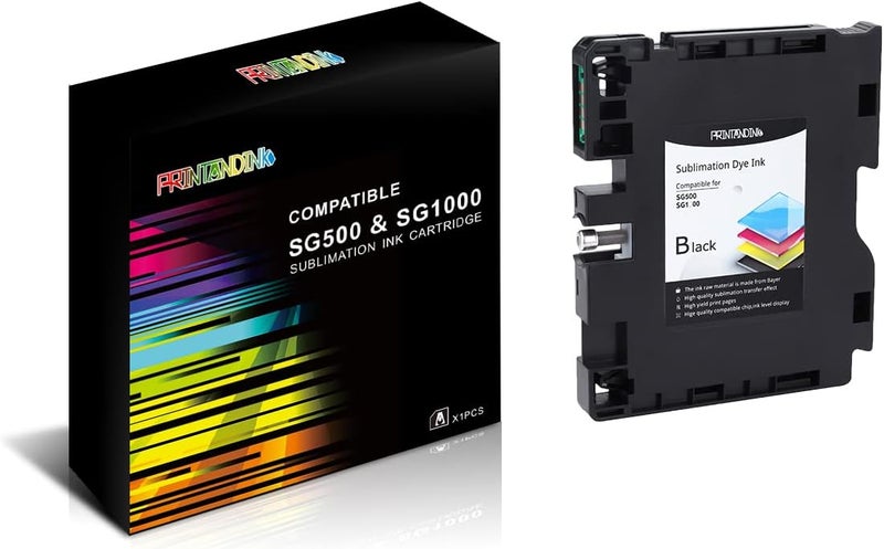 PRINTANDINK خراطيش حبر صبغة السوبليماشن الأسود SG500 SG1000 بدقة عالية جداً مع أحدث إصدار للبرامج 3.6.0 ومتوافقة مع Sawgrass Virtuoso SG500 SG1000 - Image 1