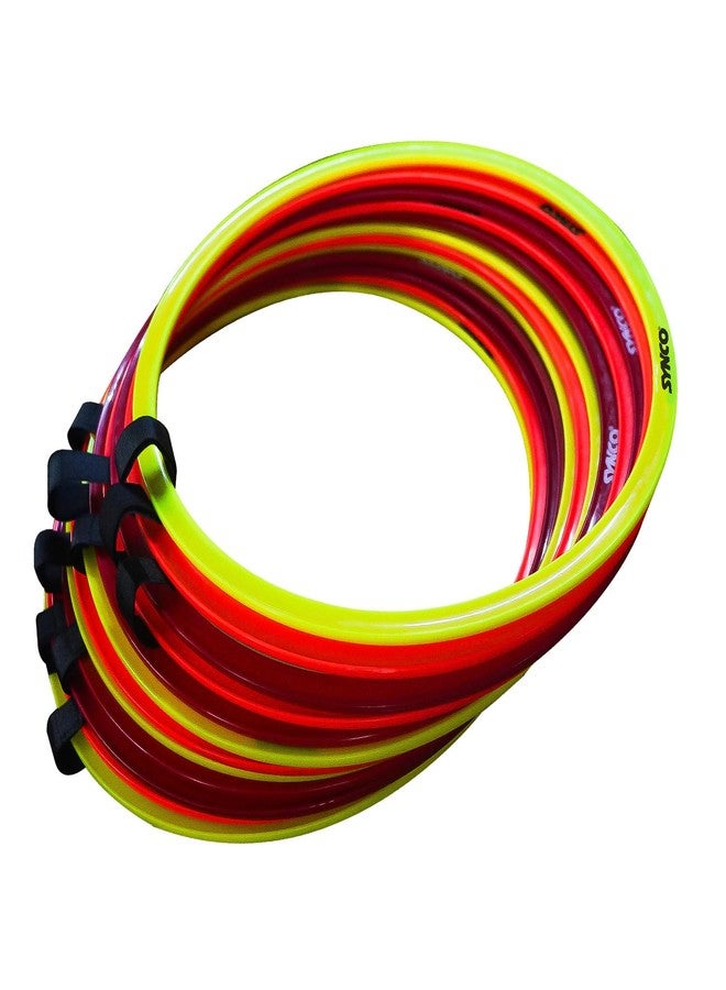 SYNCO Plastic Agility Speed 18" Ring Ladder Set - Footwork Training (Fitness Equipment for Sports, Home Workout, Gym) for Both Kids and Adults | Set of 12 Rings with Bag (Multicolour) - Image 1