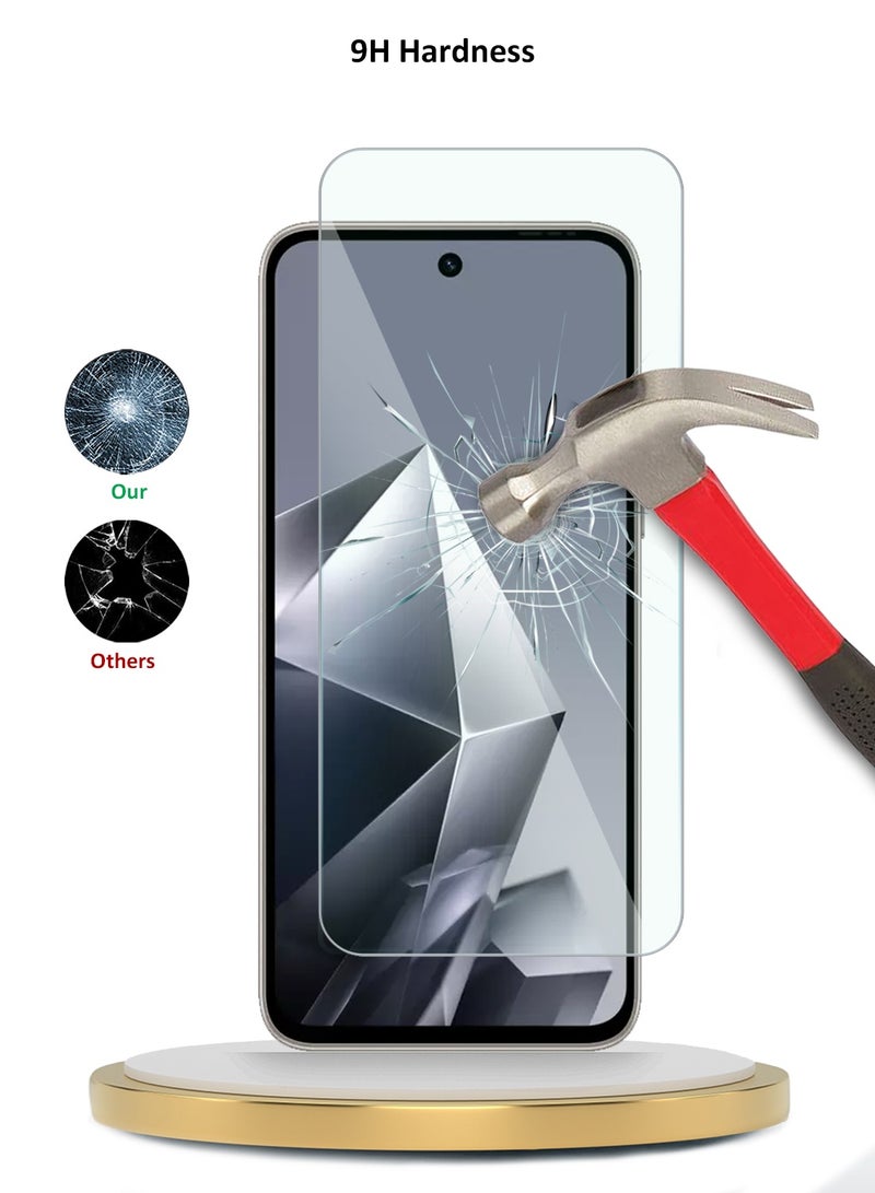 دبليو تيك واقٍ للشاشة من زجاج مقوى Infinix Note 50x 5G 2025 سلسلة WTech Premium حواف منحنية 9H 2.5D (MSG9CN) - شفاف - Image 4