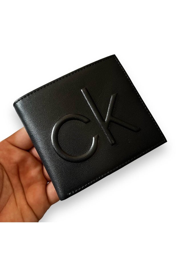 CALVIN KLEIN JEANS PLUS Calvin Klein Leather Belt & Wallet Black Set For Men  - Image 2