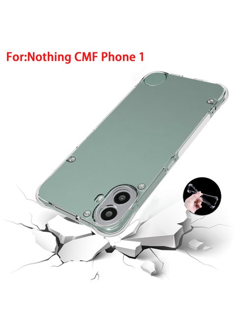for Nothing CMF Phone 1 Case,[Scratch Resistant] Crystal Clear Back Cover [Shock-Absorbing Corners] Shockproof Drop Proof Protective Phone Case Cover for Nothing CMF Phone 1 (6.67")