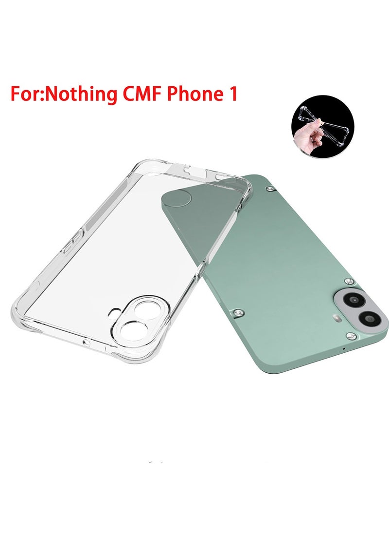 Generic - for Nothing CMF Phone 1 Case,[Scratch Resistant] Crystal Clear Back Cover [Shock-Absorbing Corners] Shockproof Drop Proof Protective Phone Case Cover for Nothing CMF Phone 1 (6.67") - Image 1