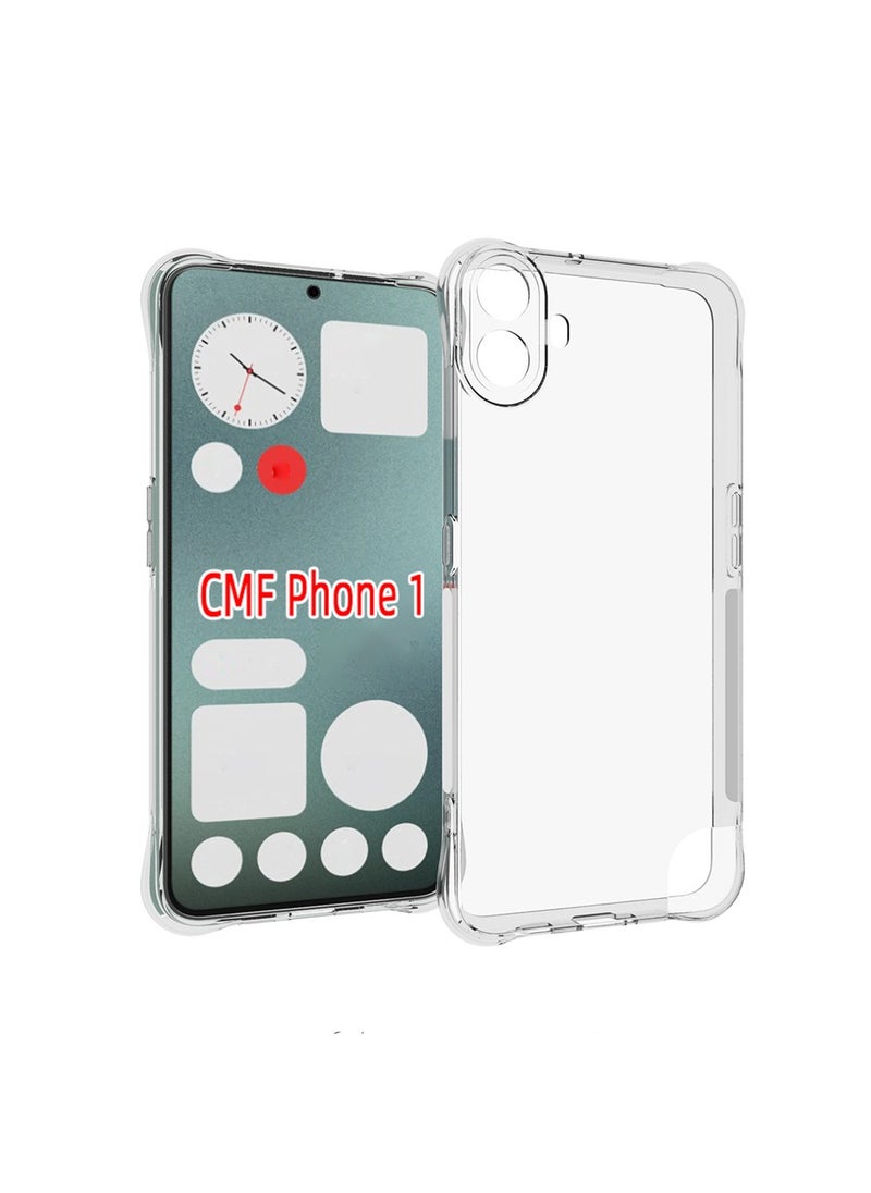 Generic - for Nothing CMF Phone 1 Case,[Scratch Resistant] Crystal Clear Back Cover [Shock-Absorbing Corners] Shockproof Drop Proof Protective Phone Case Cover for Nothing CMF Phone 1 (6.67") - Image 1
