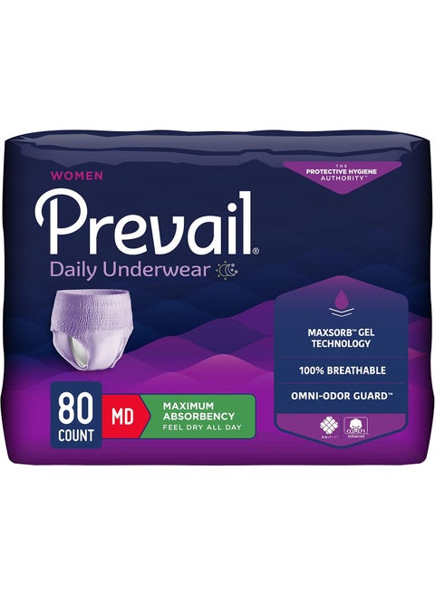 Prevail Proven | Small/Medium Pull-Up | Women's Incontinence Protective Underwear | Maximum Absorbency | 80 Count