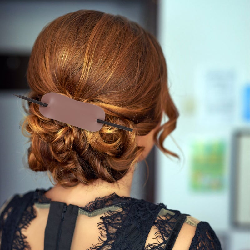 8 pcs Wood Hair Stick Leather Hairpin Bun Hairpin Hair Stick Clip Hair Accessory - Image 4