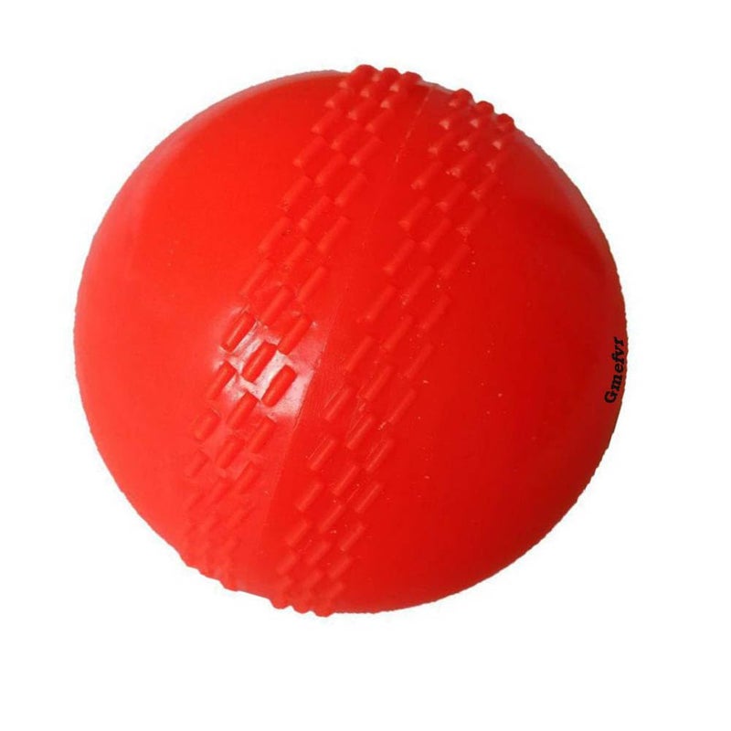 Gmefvr Silicone Soft Cricket Balls Practice Training for All Age Group Recommended for Indoor/Outdoor Street & Beach Crickets, Red - Image 1
