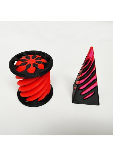 Manufacturers Directly Supply Explosions 3D Printing Push Push Music Stereo Spiral Decompression Artifact 3D Printing Push Music-Color:Round + Pyramid