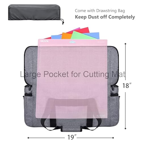 IMAGINING Carrying Case for Cricut Maker 3, Maker 4, Double-Layer Machine Bag with Cover for Cricut Explore 4, Explore 3, Explore Air 2, Storage Organizer for Cricut Accessories and Tools - Image 2
