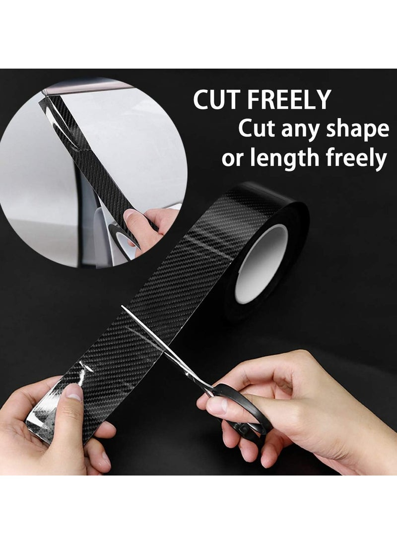 Oasisgalore 3D Carbon Fiber Sticker, Car Door Sill Protector, Universal Fit for Most Cars (7x300cm)  - Image 2