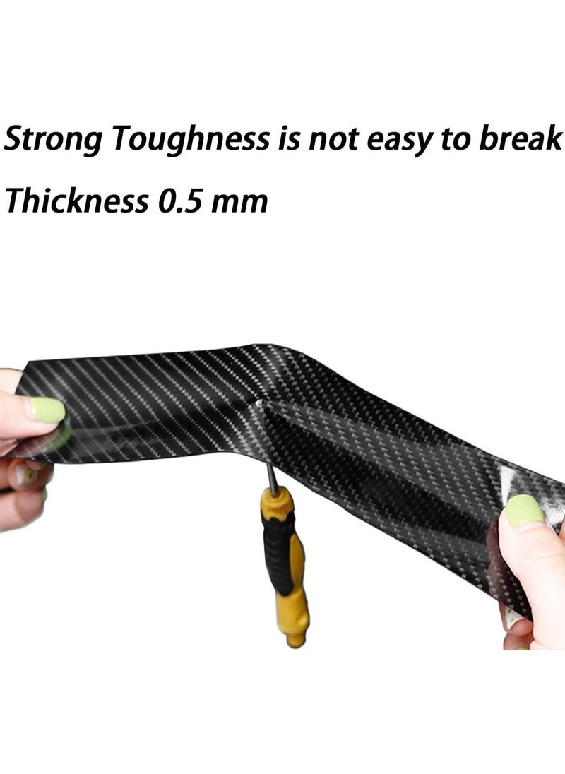 Oasisgalore 3D Carbon Fiber Sticker, Car Door Sill Protector, Universal Fit for Most Cars (7x300cm)  - Image 3