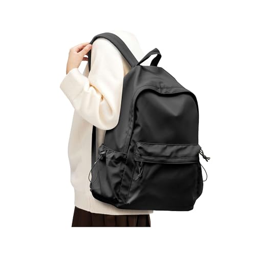 SEAFEW Black Backpack for School Women Girls Waterproof Bookbag Cute High School Backpack for Men Teen Boys Lightweight Travel College Back Pack Mochilas Escolares para Casual Daypack Rucksack - Image 1