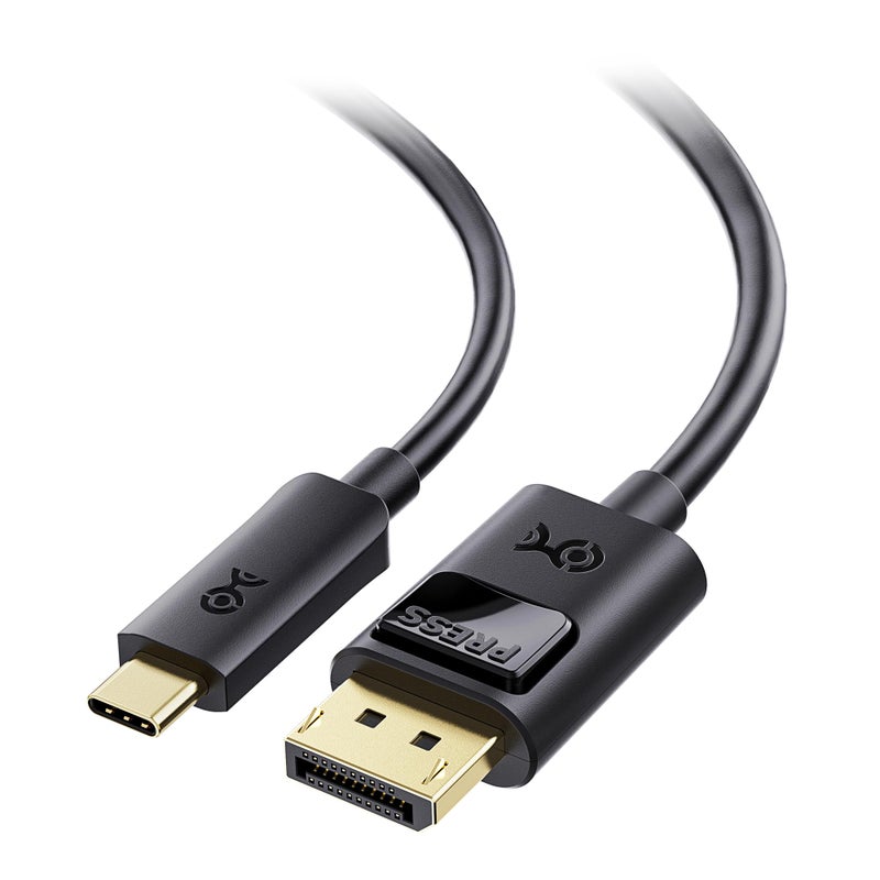 Cable Matters Unidirectional USB C to DisplayPort 1.4 Cable - 6ft, Support 8K@60Hz / 4K@240Hz, Thunderbolt 4 to DisplayPort Cable, Display Port to USB C, Black - Not for Portable USBC Monitor - Image 1