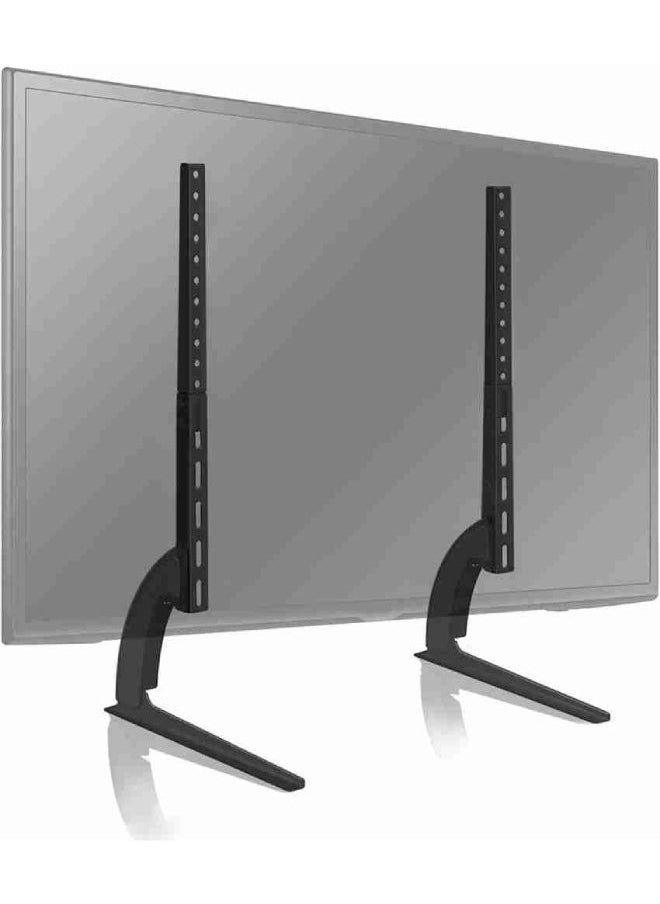 أبيكسلل - قاعدة وقوف تلفزيون عالمية لأجهزة تلفزيون 37-75 بوصة LCD و LED و Plasma، قابلة للتعديل في الارتفاع، تدعم VESA حتى 600x400mm، تتحمل حتى 45 كجم (99 رطلاً) - أرجل معدنية للثبات والمتانة - Image 1