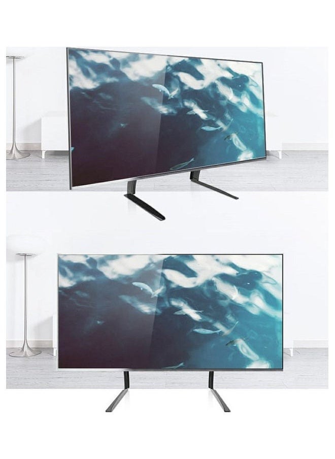 أبيكسلل - قاعدة وقوف تلفزيون عالمية لأجهزة تلفزيون 37-75 بوصة LCD و LED و Plasma، قابلة للتعديل في الارتفاع، تدعم VESA حتى 600x400mm، تتحمل حتى 45 كجم (99 رطلاً) - أرجل معدنية للثبات والمتانة - Image 1