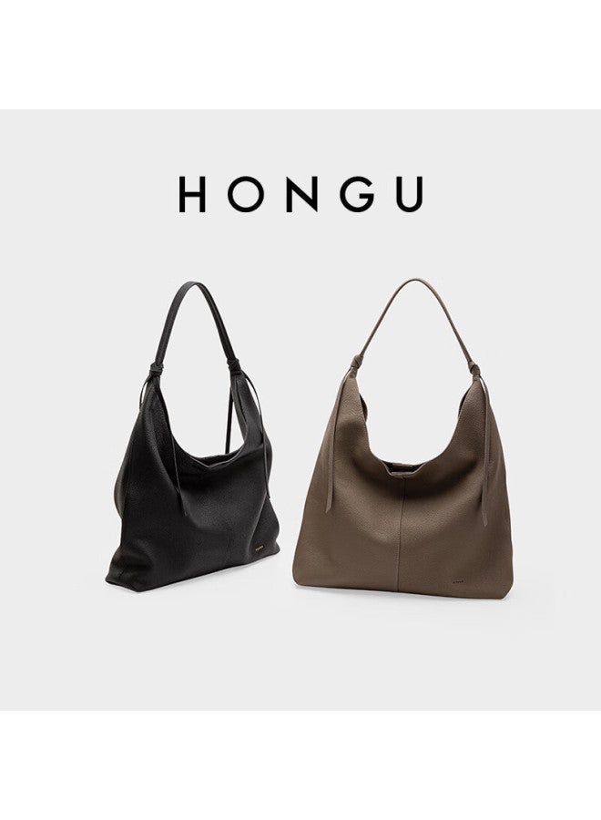 Hongu Genuine Leather Shoulder Bag, Underarm Bag With High-end Hobo Style, Commuter Women's Bag, New Year And Birthday Gift - Image 5