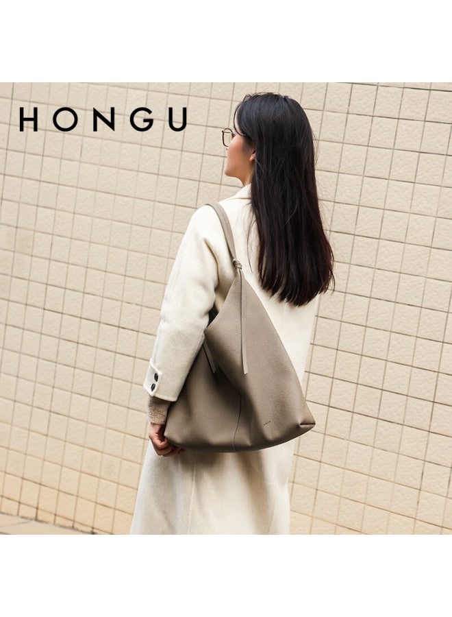Hongu Genuine Leather Shoulder Bag, Underarm Bag With High-end Hobo Style, Commuter Women's Bag, New Year And Birthday Gift - Image 2