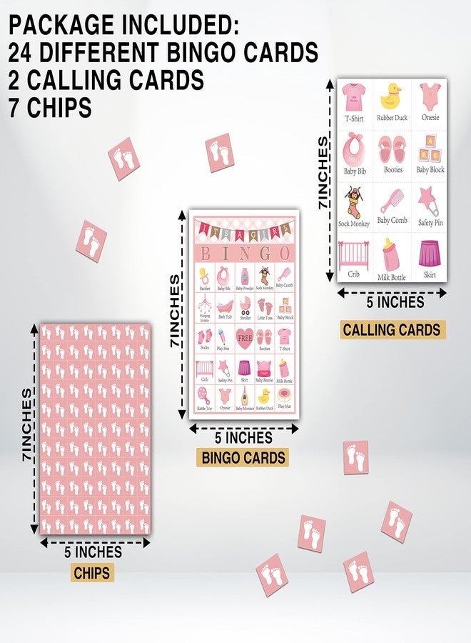 Tedea Baby Shower Bingo Games & Party Decorations - 24 Player Gender Reveal Game (A08) - Image 4