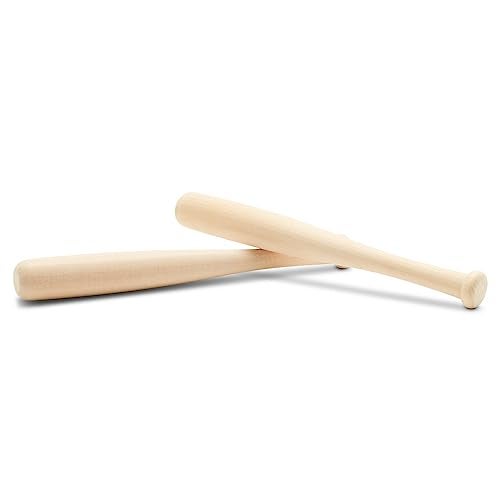 Woodpeckers Mini Baseball Bats 6 Inch Perfect for Crafts Party Favors and Scrapbooking  Pack of 10 by Woodpeckers 