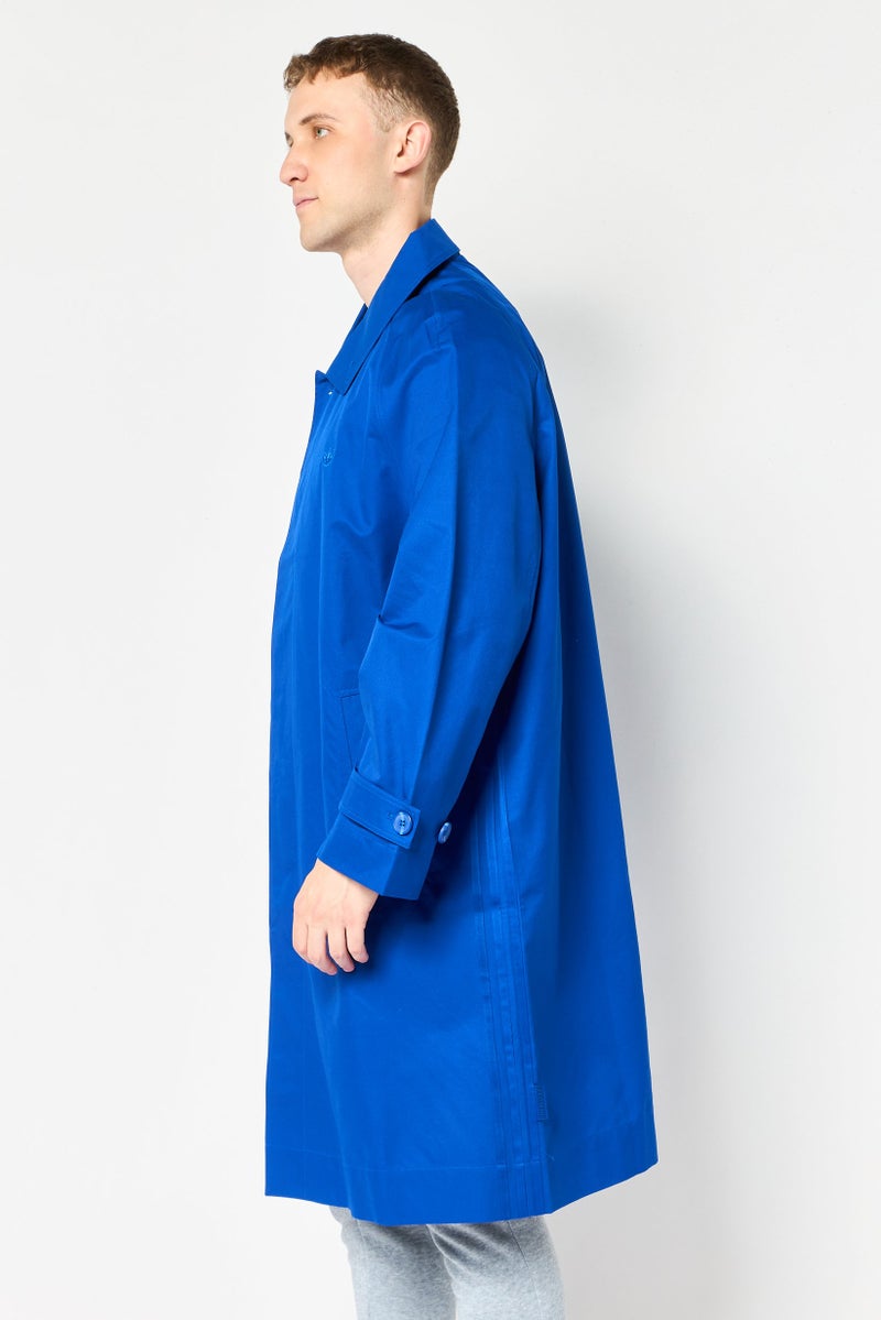 adidas Originals جاكيت خارجي طويل الأكمام للرجال، رياضي، أزرق ملكي - Image 4
