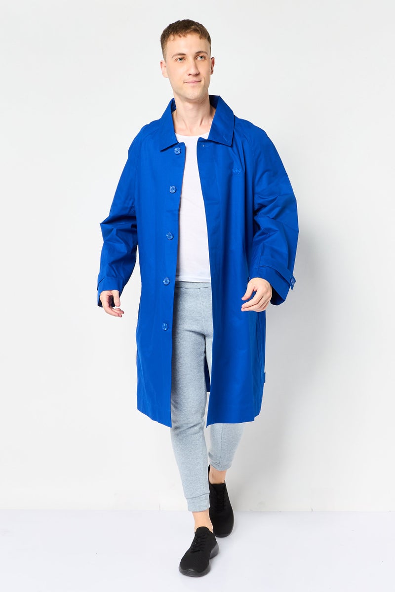 adidas Originals جاكيت خارجي طويل الأكمام للرجال، رياضي، أزرق ملكي - Image 2