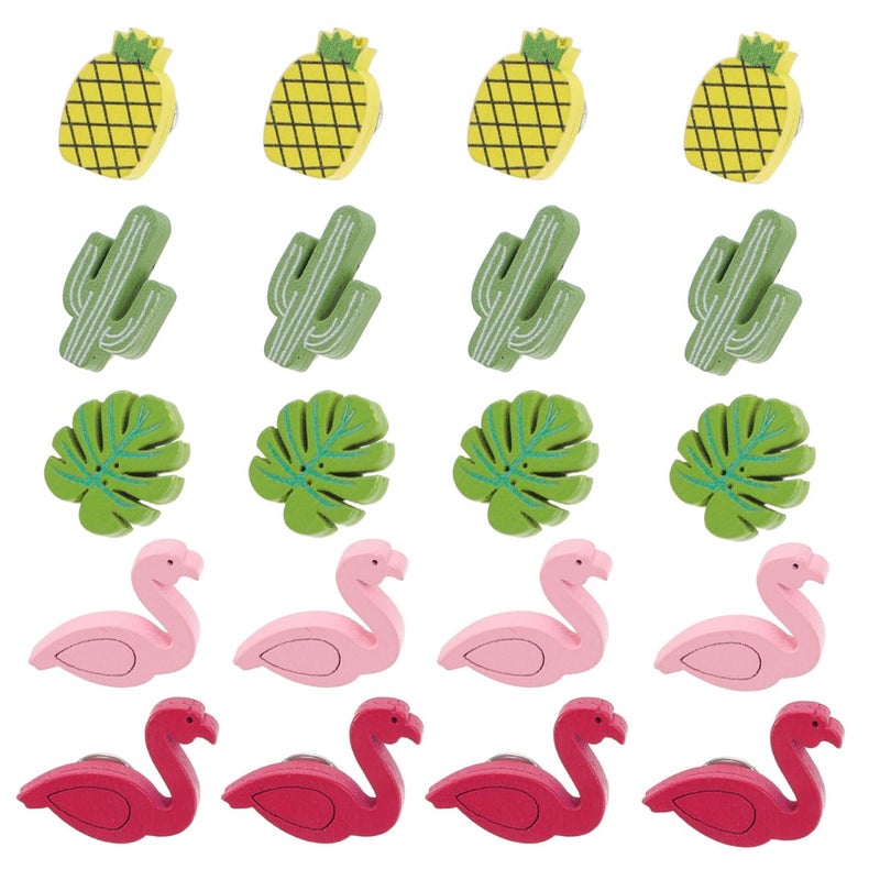 30 Pieces Wood And Metal Decorative Push Pins For Message Board Office School Supplies - Image 2