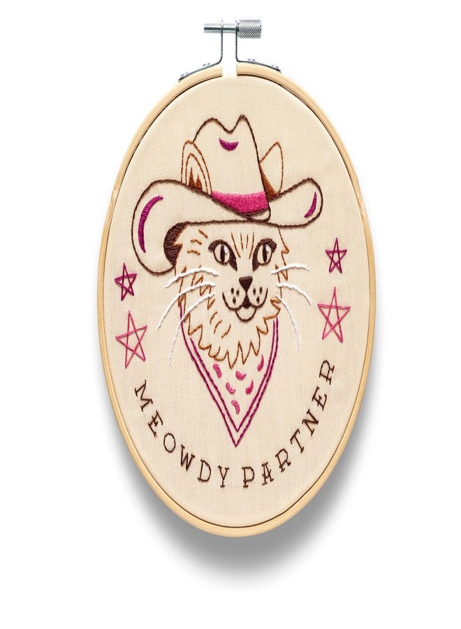 Partner Meowdy Embroidery Kit by Funatic