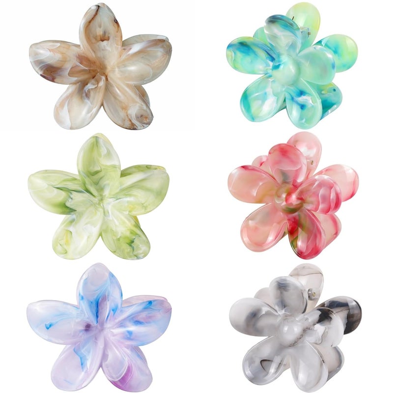 Hawaiian Plumeria Hair Accessories  6 Pack Summer Floral Clips for Thick  Thin Hair Beach Hairstyle Essentials for Women  Girls
