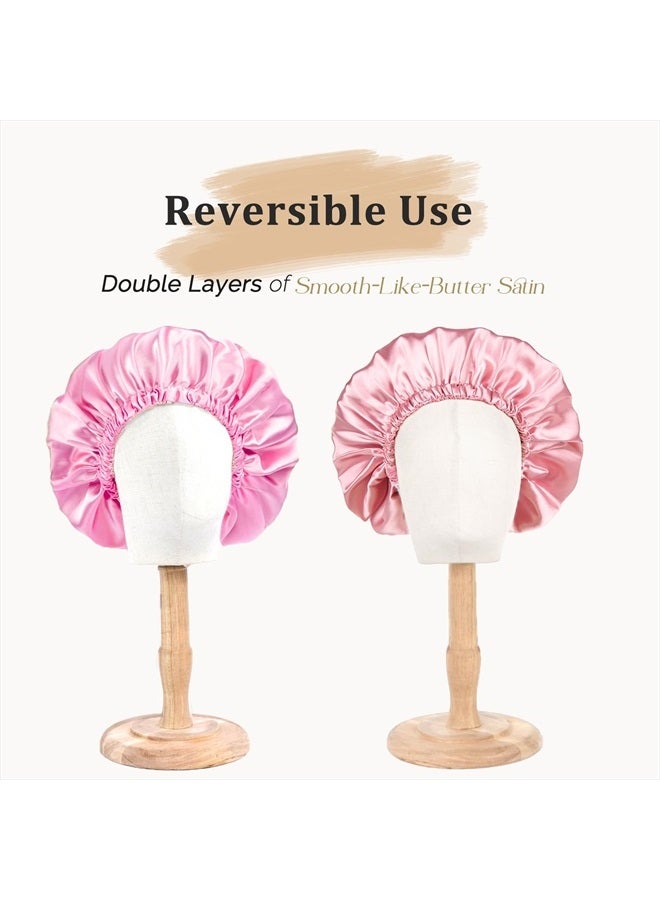 YANIBEST Satin Bonnet Silk Bonnet Hair Bonnet for Sleeping Hair Bonnets for Women Curly Natural Hair - Image 2