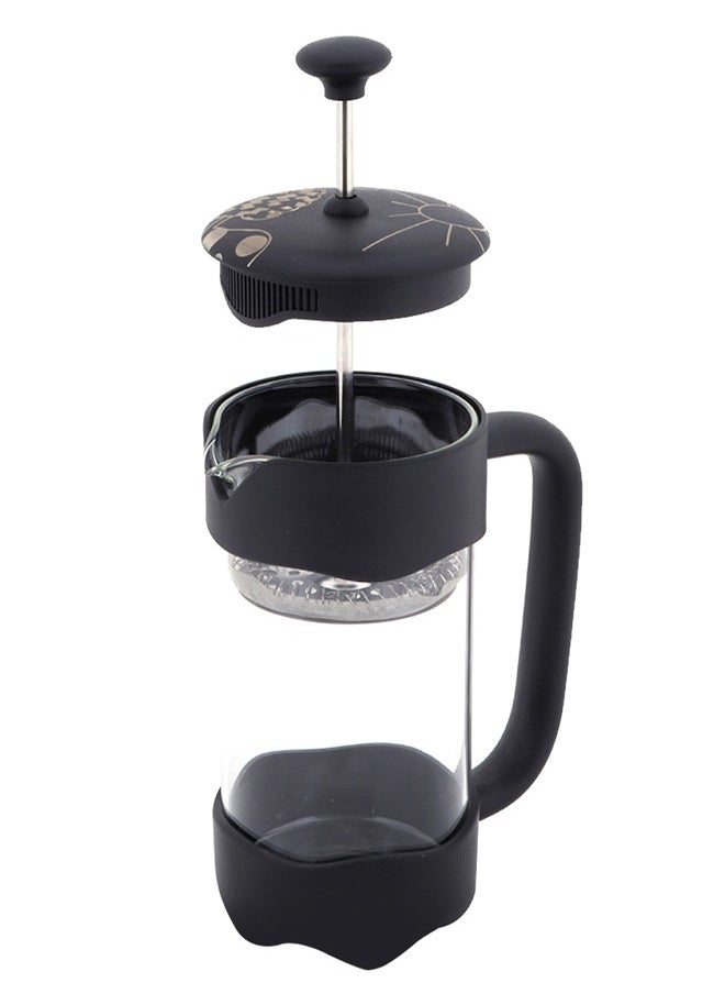 Any Morning French Press Coffee and Tea Maker, 350 ml/ 11oz / 2 Small Cups, Stainless Steel Filter, Borosilicate Glass, BPA-Free, 3-Layer Filtration, For Coffee and Tea - FY92  - Image 2