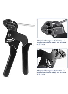 Generic Stainless Steel Cable Tie Gun, Adjustable Cable Tie Gun with 100 Pcs Stainless Steel Cable Ties for Fastening Cables and Pipes Self-Locking Zip Ties Kit Metal Zip Tie Tool Kit  - Image 4