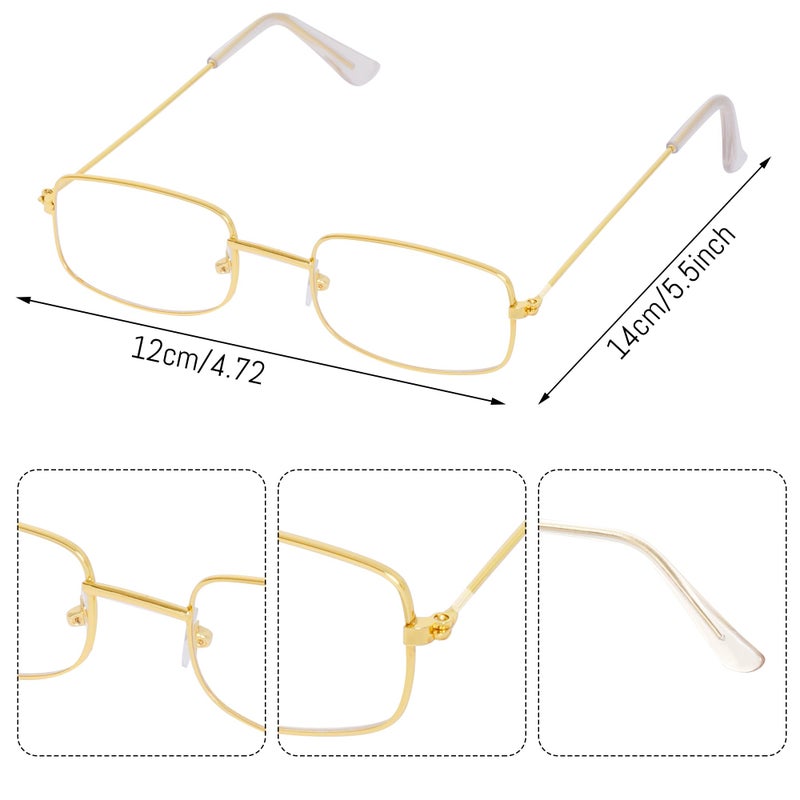Dxhycc Old Lady Costume Set for 100 Day Granny Costume Accessories Eyeglasses Glasses Chain Necklace Inflatable Cane - Image 2