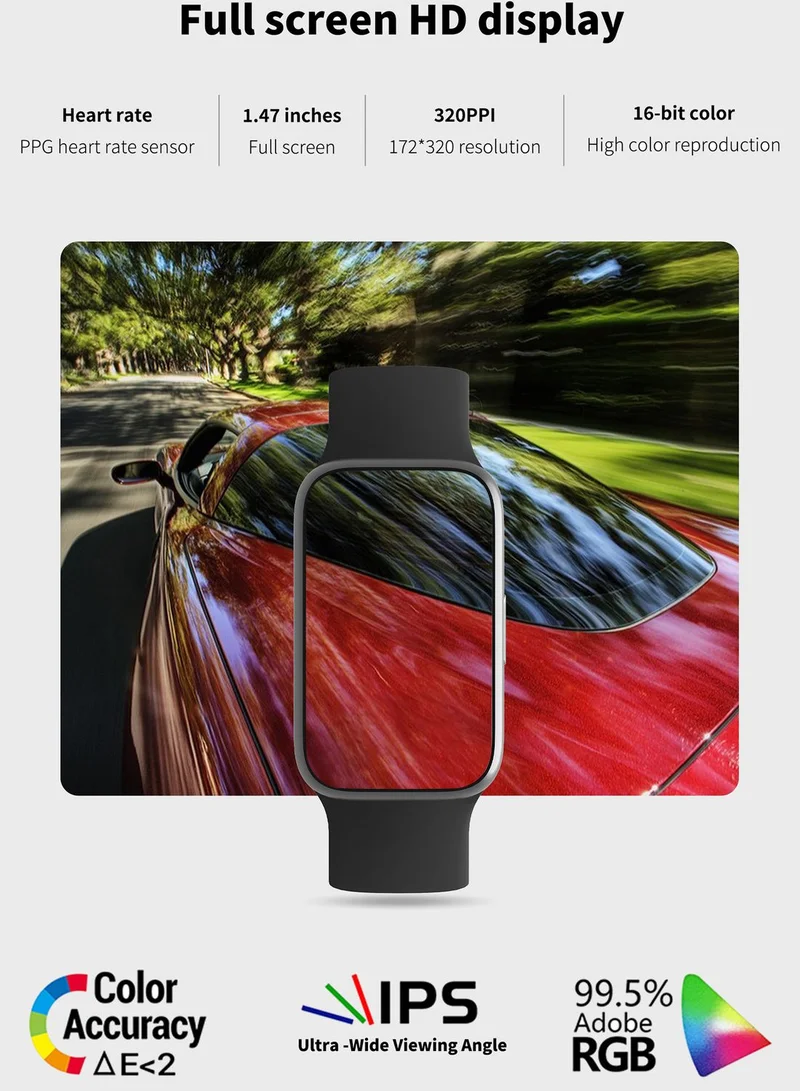 Ginger Smart Watch With Heart Rate, Blood Pressure And Bl