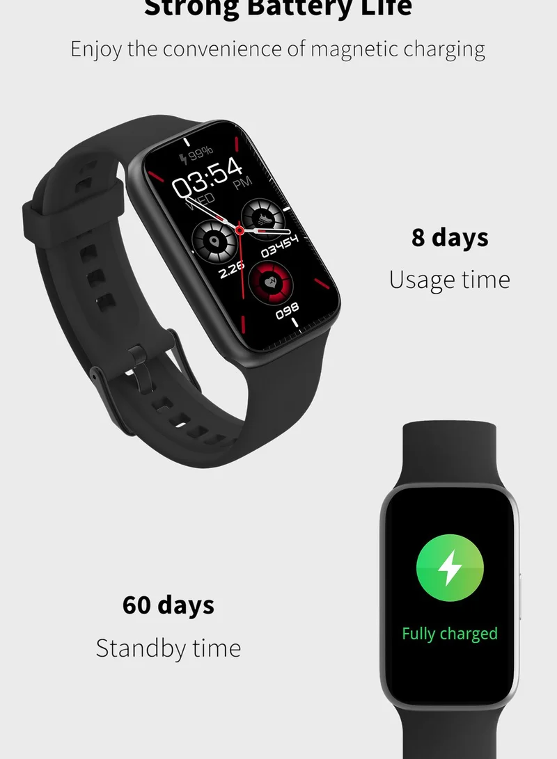 Ginger Smart Watch With Heart Rate, Blood Pressure And Bl