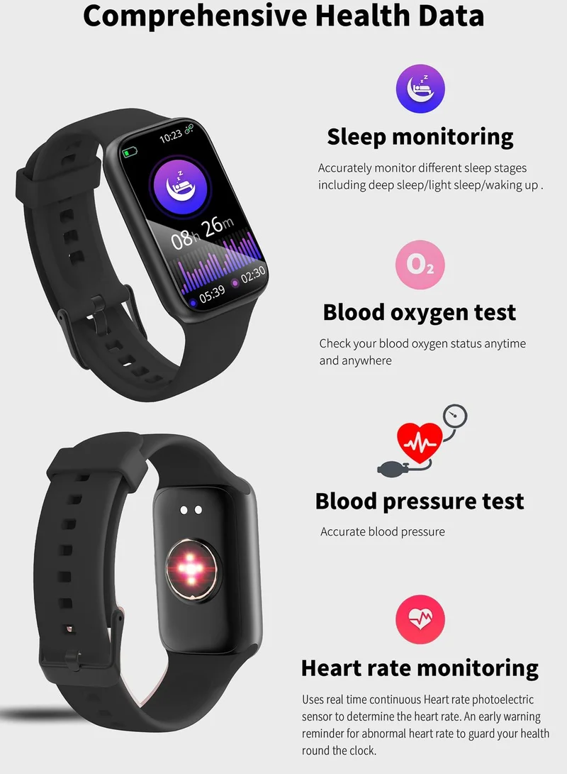 Ginger Smart Watch With Heart Rate, Blood Pressure And Bl