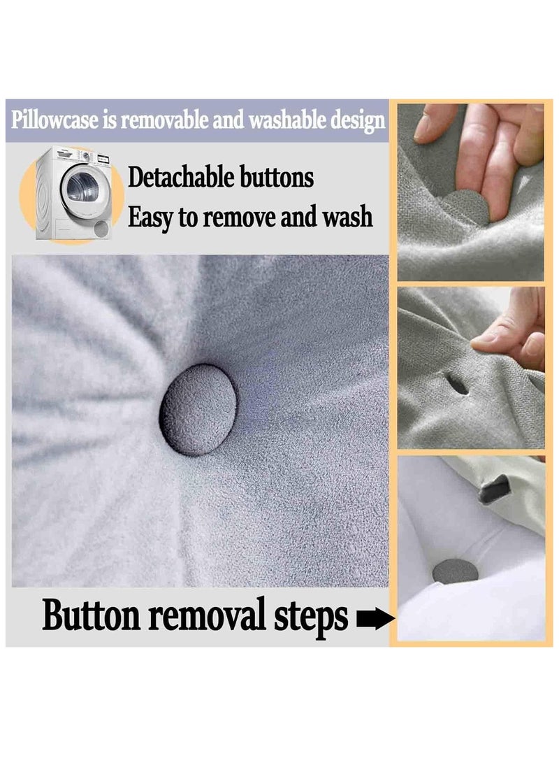 XiuWoo 3 in 1 Soft Reading Pillow, Wedge Pillow Sofa, Lumbar Pillow Bed Cushion, Back Support Cushion, Seat Cushion, Neck Support Pillow, Bed Chair Cushion, Headboard Bed Pillow  - Image 4