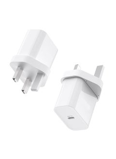 1 pack USB C Plug 20W USB C Charger PD 3.0 Charging Power Adapter Type C Fast Wall Mobile Phone Charger UK USB-C Adaptor for iPhone 14 Pro Max iPad Samsung S22 Google Pixel 7 Tablet Laptop etc
